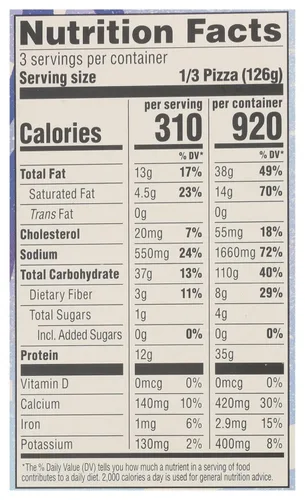 Vista 4 de Whole Foods Market Mushroom with Truffle Sauce Pizza, 13.4 OZ