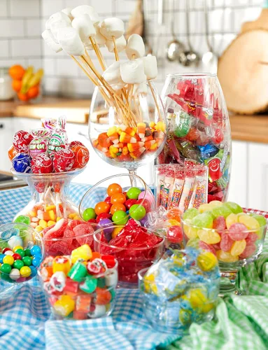Vista 3 de Sarah's Candy Factory Mini caramelo gomoso de ojo en frasco, 3 libras