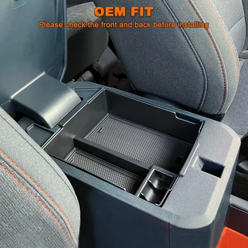 Vista 4 de TOPINSTALL Center Console Organizer for 2022-2026 Ford Maverick-Black Negro
