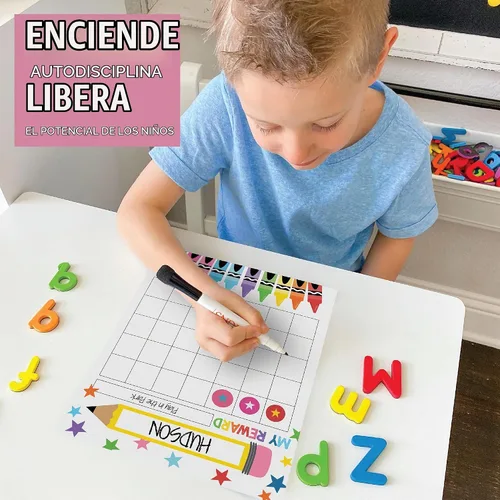 Vista 6 de Tabla de pegatinas para el comportamiento de los niños en casa y gráficos Clásico colorido