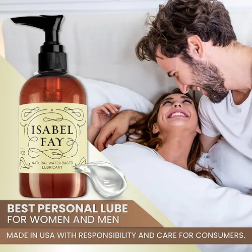 Vista 5 de Lubricante íntimo, personal y natural para piel sensible Isabel Fay, base acuosa, etiqueta discreta, el mejor lubricante personal para mujeres