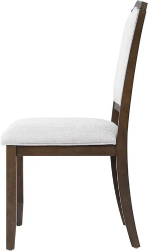 Vista 7 de P PURLOVE Farmhouse - Juego de 4 sillas de comedor (beige y marrón)