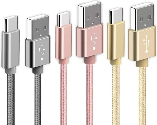 Vista 13 de [Paquete de 2, 3.3 pies] Cable USB C de carga rápida USB A a tipo C, cable de carga trenzado para Samsung Galaxy A13 A03s A32 A52 A53, S22 S9 S10E