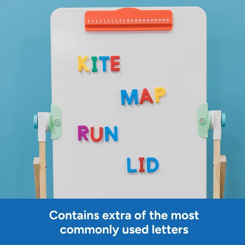 Vista 5 de Educational Insights AlphaMagnets en mayúsculas multicolor – Imanes ABC para niños de 3 a 5 años, juguetes de aprendizaje del alfabeto para niños