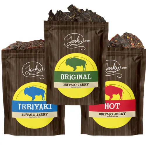 Vista 21 de Jerky 's Exotic Teriyaki Venison Jerky - Bocadillos de carne de caza salvaje, aperitivos exóticos, ricos en proteínas, totalmente naturales, sin