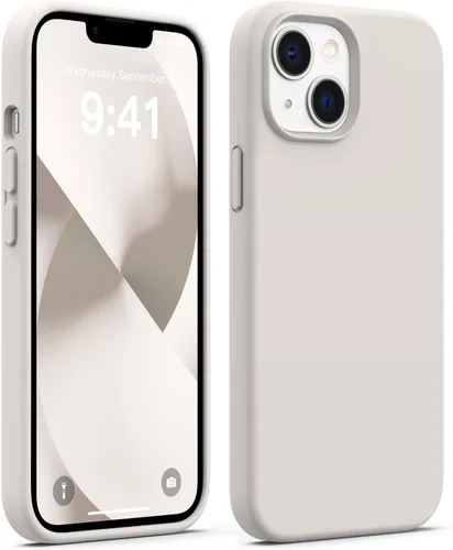 Vista 27 de AOTESIER Funda compatible con iPhone 13, [Serie Slim de silicona] Funda protectora de cuerpo completo a prueba de golpes con forro de microfibra