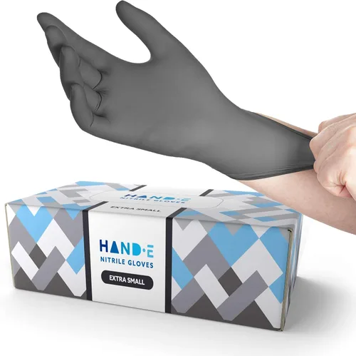 Vista 11 de Guantes desechables de nitrilo gris, 50 y 200 unidades, guantes médicos sin látex