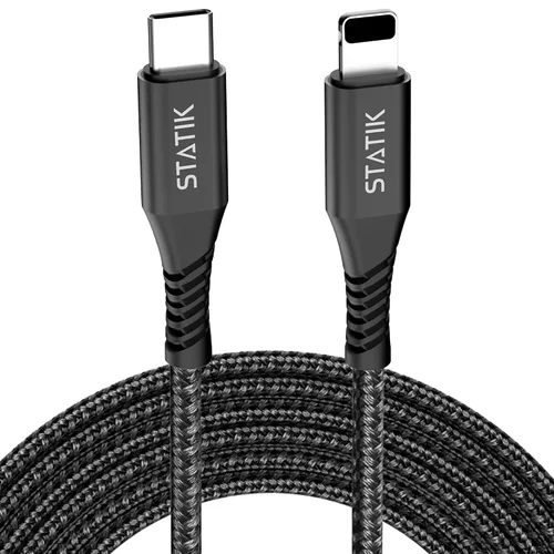Vista 11 de Cable de Carga Iluminado Statik - Cable de Carga LED Trenzado GloBright, Cable de Carga 100W Iluminado Super Rápido, Transferencia de Datos, Cable