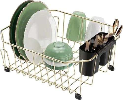 Vista 11 de GSlife Escurridor de platos pequeño en el fregadero, escurridor de platos compacto para fregadero de cocina y apartamento, resistente a