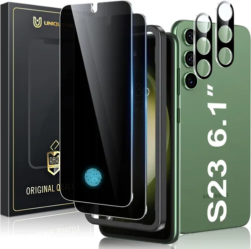 Vista 11 de UniqueMe Paquete de 2+2 protectores de pantalla de privacidad para Samsung Negro