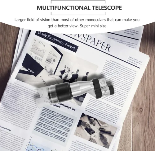 Vista 8 de ULTECHNOVO Telescopio monocular compacto, microscopio de bolsillo, Mini lupa monocular de mano, telescopios portátiles de bolsillo Mono-Scope