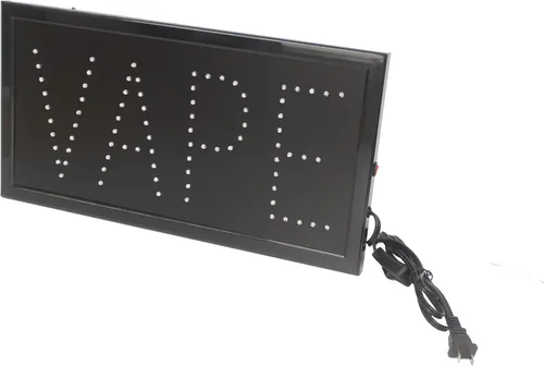 Vista 2 de FixtureDisplays® Vape LED Sign Store Window Hanging para la venta Publicidad comercial 15144