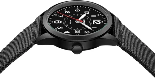 Vista 5 de LN LENQIN Relojes militares para hombre, reloj deportivo analógico de cuarzo impermeable para hombre con fecha, luminoso, militar, campo táctico