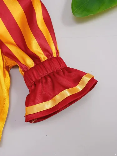 Vista 4 de iiniim Disfraz de payaso de sol y luna para niños, marionetas de payaso, trajes de cosplay para Halloween, carnaval