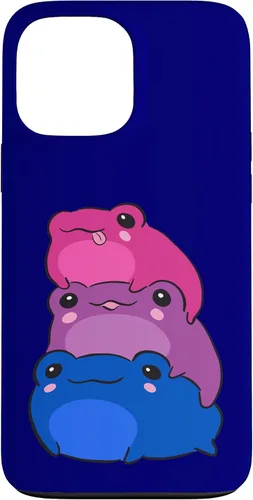 Vista 24 de Funda estética para iPhone 12/12 Pro Bisexual Flag Color Frogs Sutil Bi Pride LGBTQ