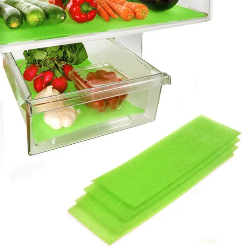 Vista 4 de Dualplex® Revestimiento extensor de vida de frutas y verduras – Forros para cajones de nevera lavables Alfombrillas reutilizables