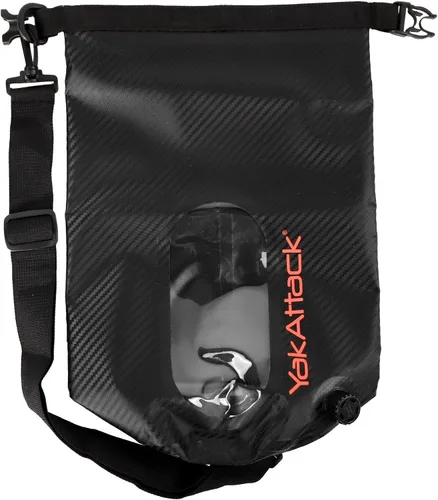 Vista 3 de YakAttack Bolsa de secado enrollable de 5L con válvula de aire, carbono negro, bolsa seca marina impermeable para kayak, canotaje y paddleboarding