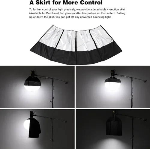 Vista 4 de Godox CS-65D - Modificador de luz suave de linterna de 25.6 in con falda reflectante de sombreado + bolsa de transporte, difusor de softbox