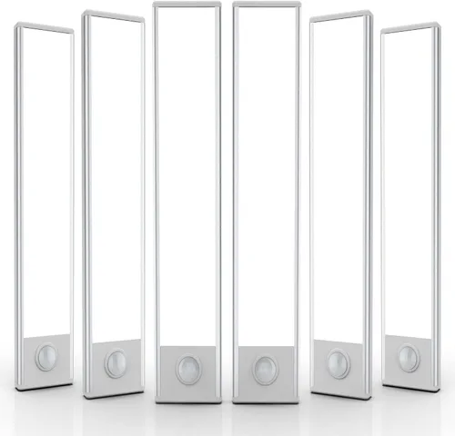 Vista 17 de Paquete de 6 luces inalámbricas para debajo del gabinete, 32 luces LED recargables con sensor de movimiento para interiores, luces magnéticas