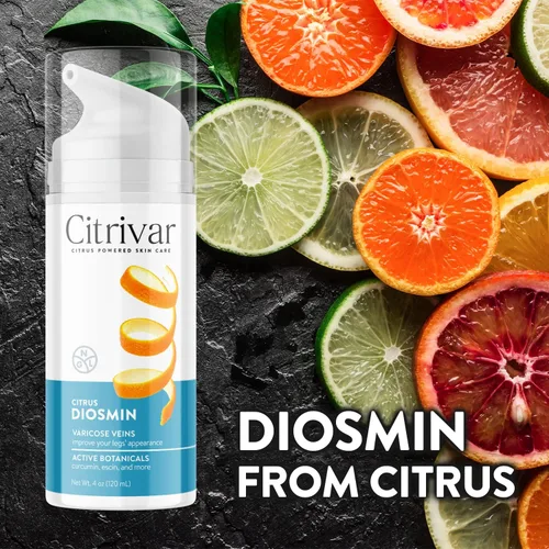 Vista 4 de NGL Citrivar Crema para Piernas - Tonificador calmante de menta con diosmina, escoba de carnicero, asescina, rutina, curcumina - 4.1 fl oz