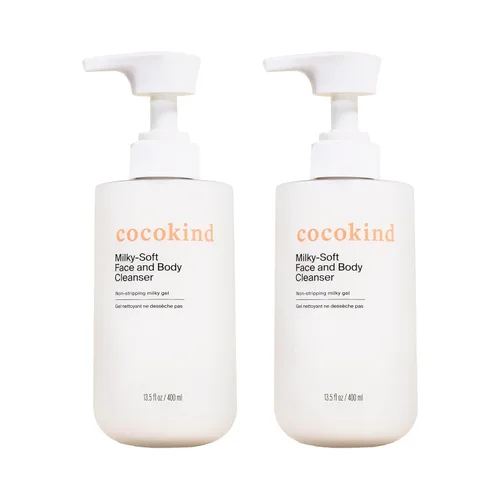 Vista 6 de Cocokind Milky-Soft Limpiador facial y corporal, gel hidratante facial y corporal para pieles sensibles, limpiador suave con ceramidas, sin