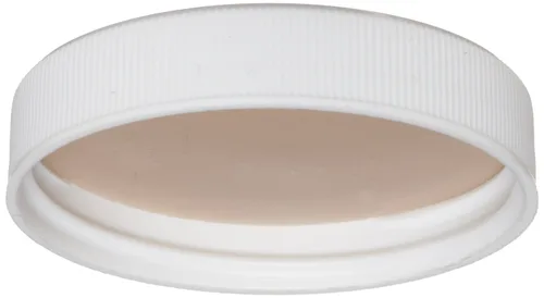 Vista 2 de Wheaton 239226 Tapón de rosca de polipropileno blanco con revestimiento de polietileno espumado con revestimiento de PTFE, tamaño 15-425