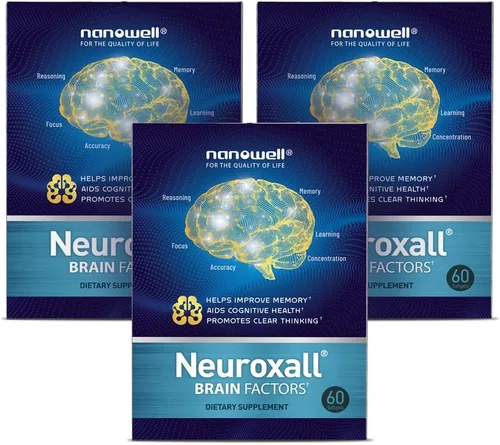Vista 9 de NANOWELL Factores cerebrales neuroxall - Apoyo cognitivo con vitamina B6, astaxantina, extracto de ginkgo biloba y fosfatidilserina - Aumenta