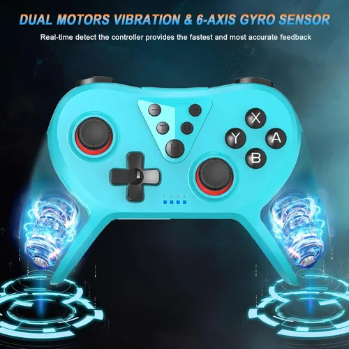 Vista 3 de OFOTEIN Switch Controller,Wireless Pro Controller for Nintendo SwitchSwitch LiteSwitch OLED, Switch Gamepad with Adjustable Turbo Vibration,6-Axis