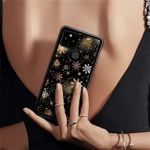 Vista 1562 de Compatible con Google Pixel 4A 5G Mobile Case Creative Acrylic Panel trasero Silicona Protección Grip especialmente diseñado para Google Pixel 4A 5G