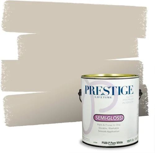 Vista 185 de PRESTIGE Pinturas Pintura Exterior e Imprimación en Uno, 1 Galón, Mate, Combinación Comparable de Sherwin Williams* Black Magic* SW6991-PCM