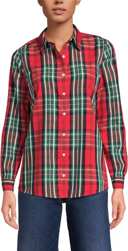Vista 31 de Lands' End - Camisa de manga larga de cordón Pinwale para mujer