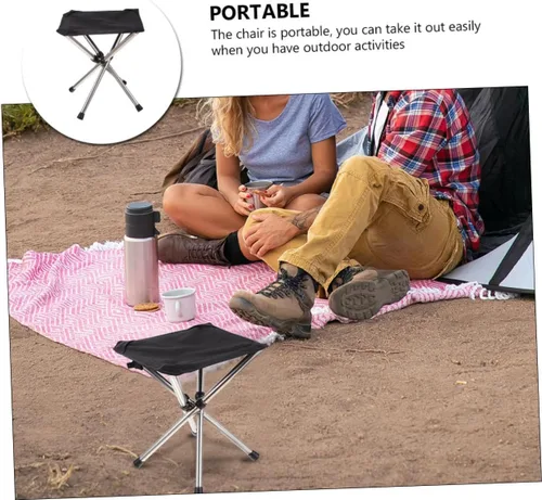 Vista 8 de WOONEKY Taburete plegable multifuncional al aire libre silla para camping, pesca, jardín, viajes y picnic