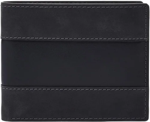 Vista 34 de Fossil Billetera plegable de cuero para hombre con ventana de identificación abatible para hombres