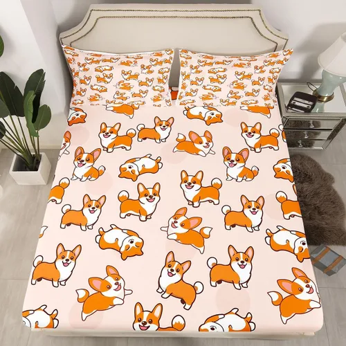 Vista 8 de Juego de ropa de cama con patrón de sushi tamaño twin, lindo juego de cama para niñas adolescentes, decoración de dormitorio, niños, estilo japonés