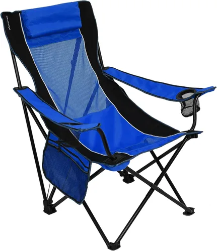Vista 6 de Kijaro Silla plegable para campamento: disfruta del aire libre en esta silla al aire libre con un portavasos integrado y organizador lateral