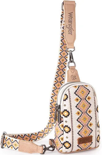 Vista 32 de Wrangler Bolso bandolera pequeño para mujer, bolsos cruzados de cuero *Clásico-marrón