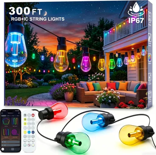 Vista 8 de Beizelte 4 Pack 5Ft String Light Poles,Outside String Lights,Outdoor Light Poles,Metal Poles Stand for Patio,Backyard,Deck
