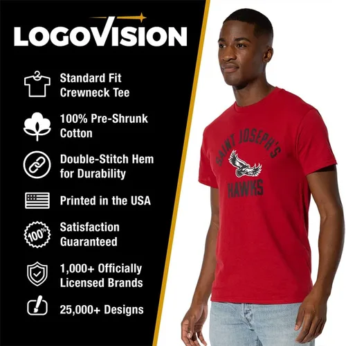 Vista 22 de LOGOVISION Official Collegiate One Color Distressed Logo Short Sleeve for Men & Women T Shirt Collection 3