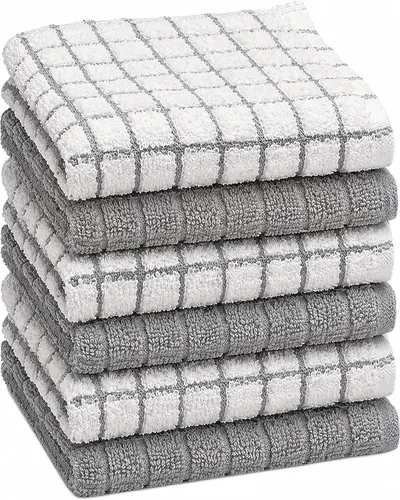 Vista 18 de Bumble - Toallas de cocina y paños de cocina (8 unidades) Toallas de cocina 100% algodón 12 x 12 pulgadas 405 GSM Trapos suaves, altamente