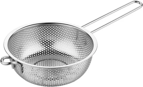 Vista 10 de BESTonZON Colador de lavabo de acero inoxidable con asa, colador de pasta plegable para lavabo multiusos, colador de cocina y para colar, enjuagar