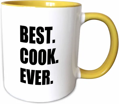 Vista 10 de 3dRose mug_179769_4 Best Cook Ever - Regalos de texto para los mejores chefs y fanáticos de la cocina del mundo, taza negra de dos tonos, 11 onzas