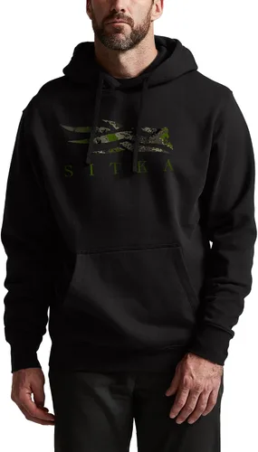 Vista 3 de Sudadera con capucha SITKA Gear Everyday Icon Optifade para hombre Negro cubierta