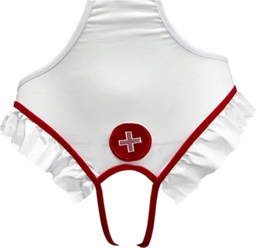 Vista 5 de Conjunto de lencería para mujer, disfraz de enfermera de ruiseñor travieso