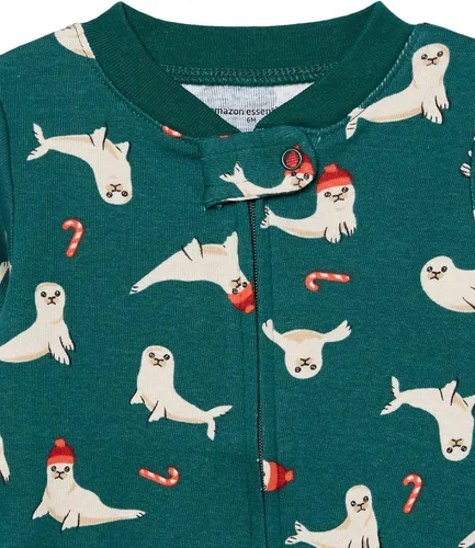 Vista 2 de Tienda Essentials Pijamas de algodón sin pies para niños pequeños y niñas, paquete múltiple