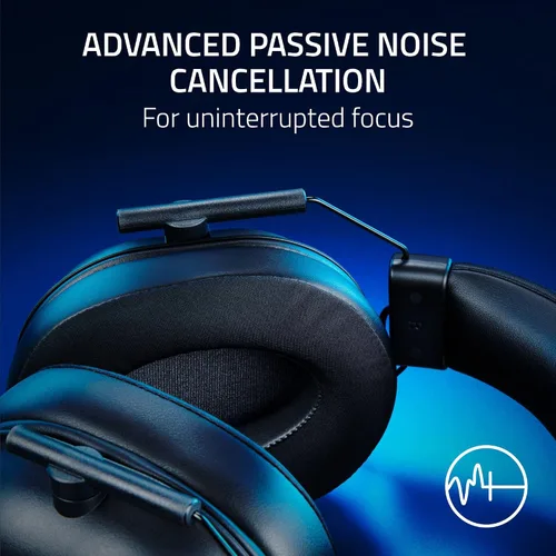 Vista 4 de Razer BlackShark V2 X PlayStation Gaming Headset: 50mm Drivers - Cardioid Mic - Lightweight - Comfortable, Noise Isolating Earcups - for PS5, Xbox