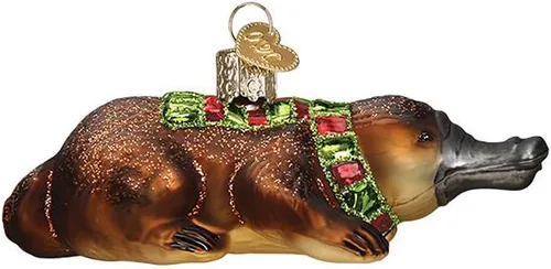 Vista 2 de Old World Christmas Ornamento de cristal ornitorrinco caja libre 12578 Nuevo