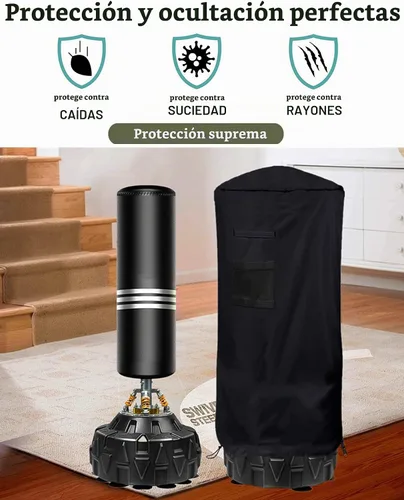 Vista 7 de Falezern Funda protectora para saco de boxeo independiente, ajustable engrosada resistente, impermeable para boxeo al aire libre