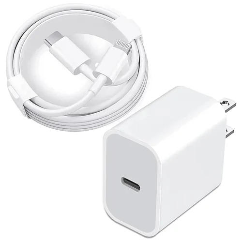 Vista 8 de Cargador para iPhone 16/15 de carga rápida, paquete de 20 W PD USB C cargador de pared rápido Bloque con cable de carga rápida USB C a C