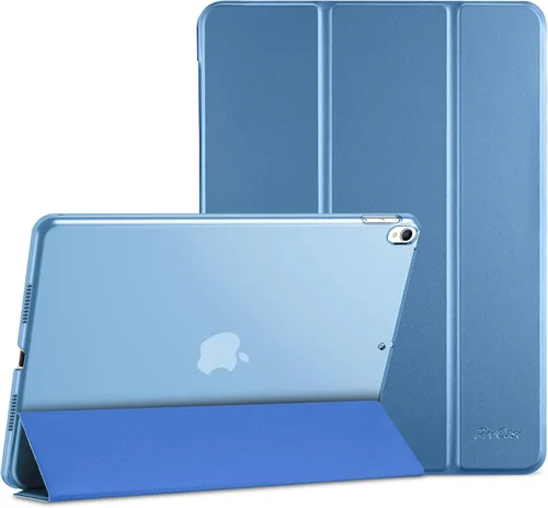 Vista 22 de ProCase Funda Inteligente para iPad Air de 10,5" 3ª Generación 2019 / iPad Pro 2017, Funda Delgada con Soporte con Parte Trasera Translúcida Negro