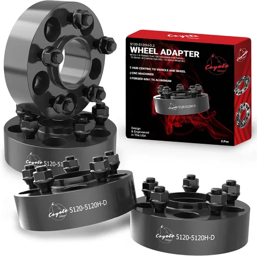 Vista 10 de Wheel Accessories Parts 2 espaciadores de rueda centrados en buje 5 en 4.724 in 0.197x4.724 in 0.787 in grueso 2.857 in Hub M14x1.5 14x1.5 rosca